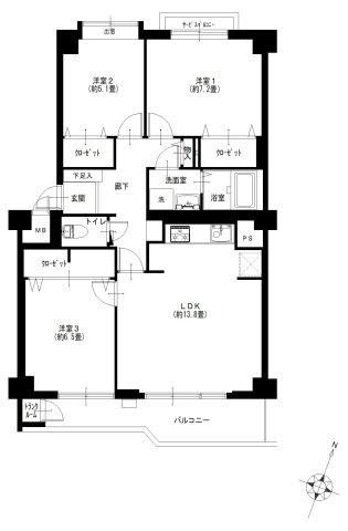 京王めじろ台マンションＥ棟