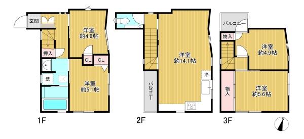 世田谷区三宿２丁目の中古一戸建