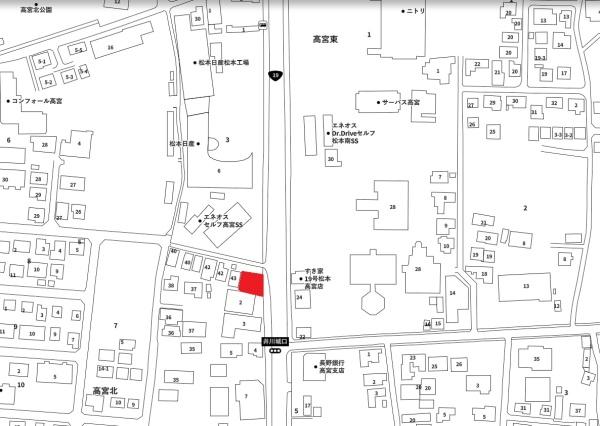 松本市高宮北の売土地
