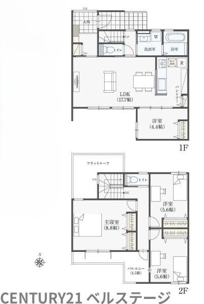 JR内房線　木更津市請西3丁目　新築戸建2号棟