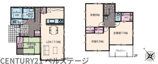 JR内房線　木更津市清川2丁目　新築戸建　３号棟