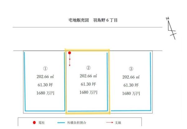 JR内房線　木更津市羽鳥野6丁目　売土地　2号地