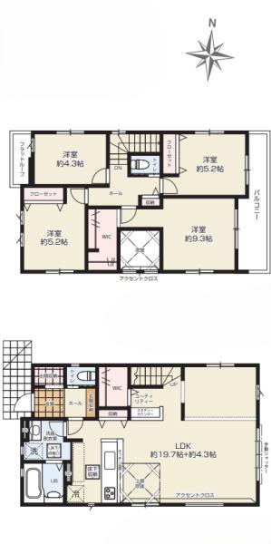 JR内房線　木更津市中央2丁目　新築戸建1号棟