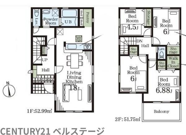 JR内房線　木更津市清川2丁目　新築戸建1号棟