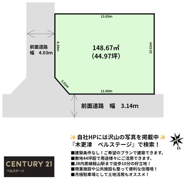 JR内房線　館山市北条　売土地
