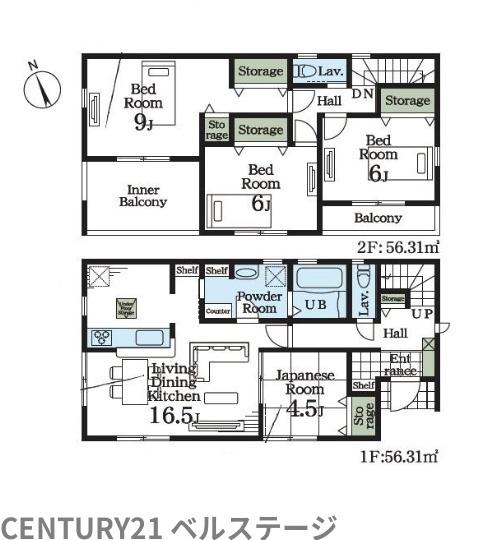 JR内房線　木更津市中島　新築戸建1号棟