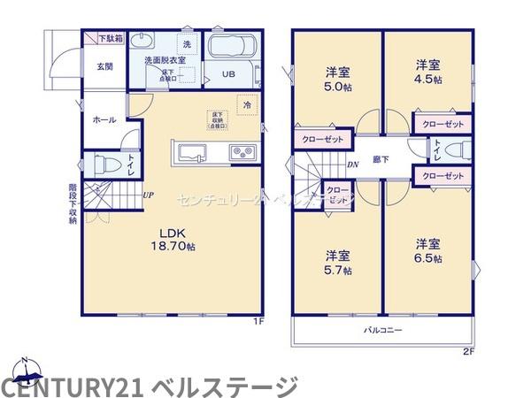 JR内房線　木更津市本郷2丁目　新築戸建4号棟
