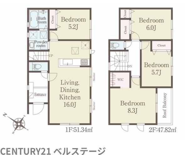 JR内房線　木更津市真舟4丁目　新築戸建2号棟
