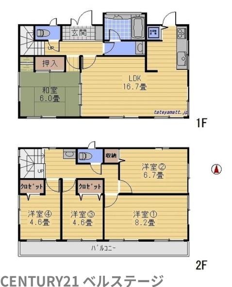 南房総市久枝の中古一戸建て(間取り)