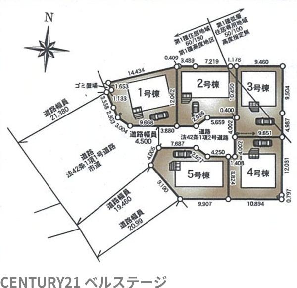 JR内房線 市原市山田橋3丁目 新築戸建(区画図)