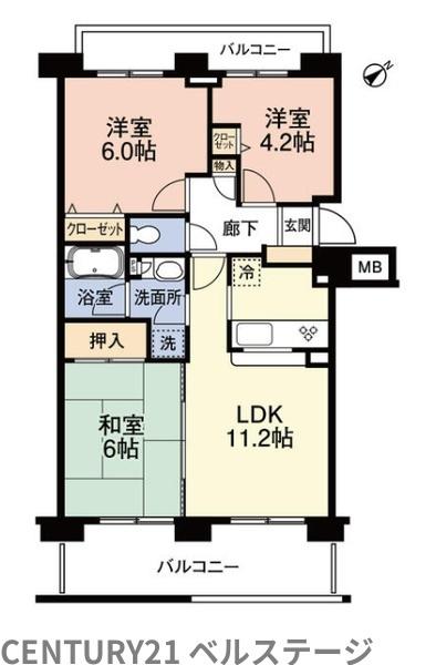 JR内房線　ガーデンコート姉ヶ崎参番館　中古マンション