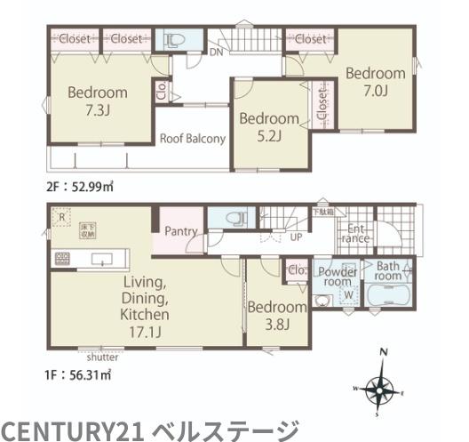 JR内房線　市原市姉崎　新築戸建3号棟