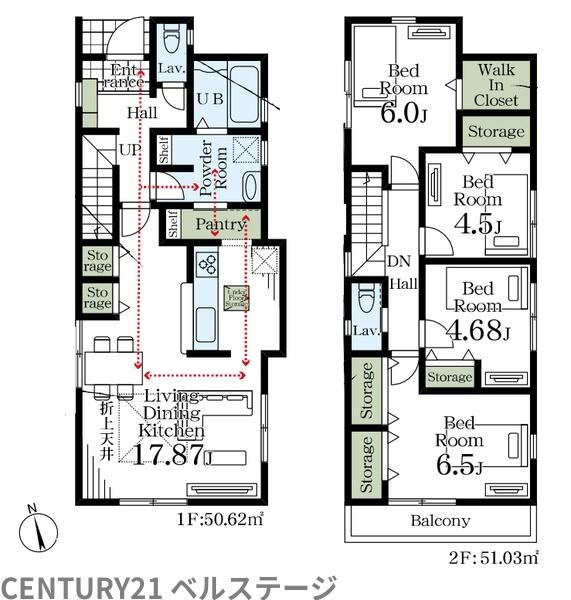 JR内房線　木更津市清見台東2丁目　新築戸建1号棟