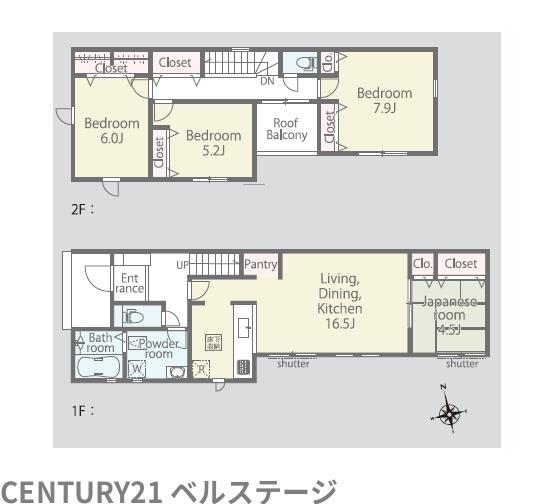JR久留里線　木更津市清見台東2丁目　新築戸建2号棟