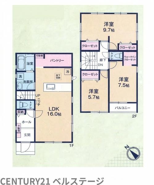 JR内房線　市原市五井東1丁目　新築戸建2号棟