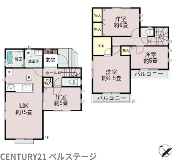 JR内房線　市原市五井西5丁目　新築戸建B号棟