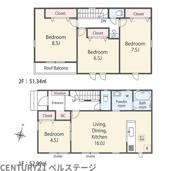 JR内房線　君津市人見　新築戸建3号棟