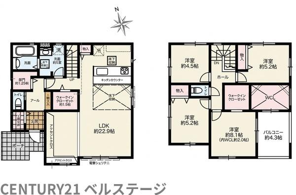 JR内房線　木更津市文京3丁目　新築戸建　1号棟