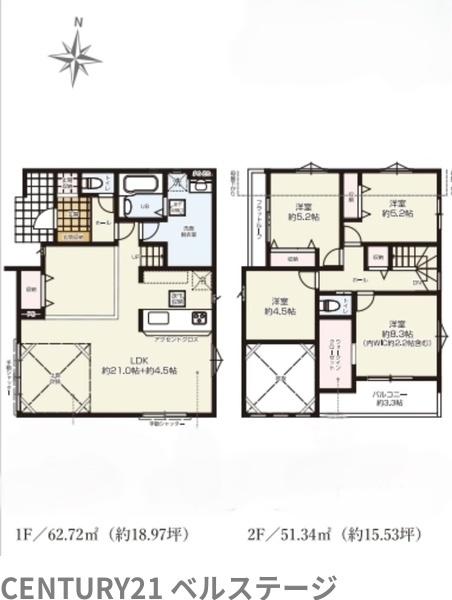 JR内房線　君津市北子安6丁目　新築戸建1号棟