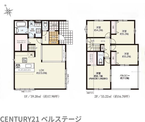 JR内房線　君津市北子安6丁目　新築戸建1号棟