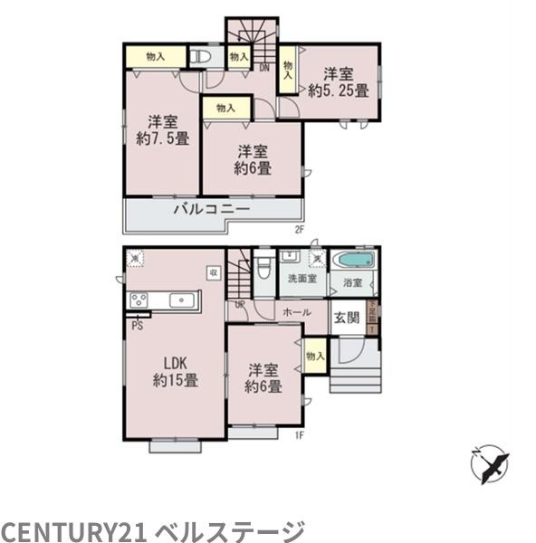 JR内房線　市原市東国分寺台2丁目　新築戸建B号棟