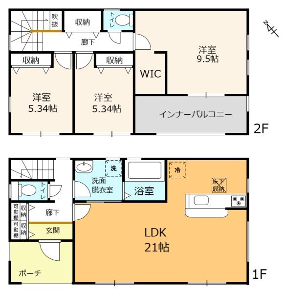 彦根市東沼波町7期　１号棟