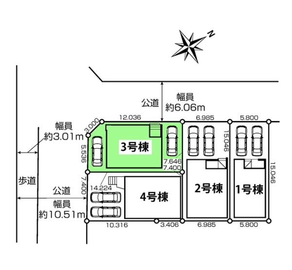 安城市今本町新築戸建全4棟3号棟