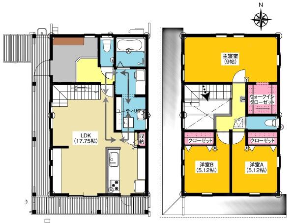 西尾市田貫町分譲住宅全3棟A棟