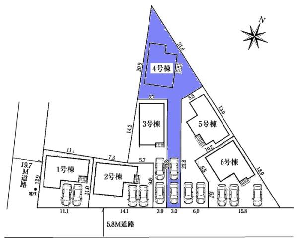 豊田市永覚新町新築戸建全6棟4号棟