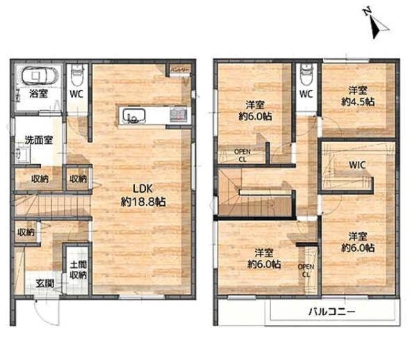 岡崎市東大友町新築戸建全5棟F号棟