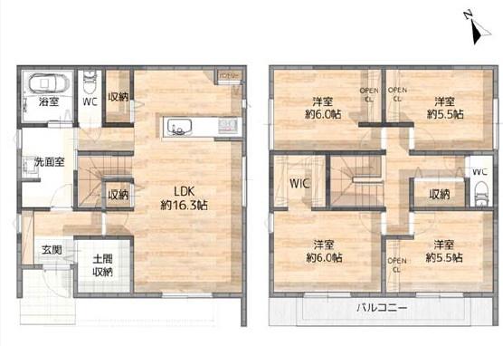 岡崎市東大友町新築戸建全5棟D号棟