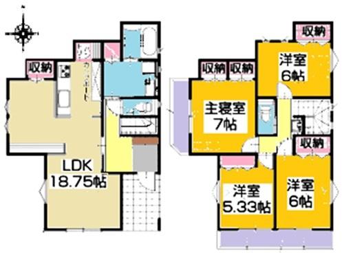 みよし市西陣取山新築戸建全2棟1号棟