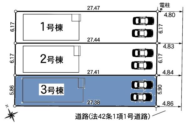 東海市富木島町新築戸建全3棟3号棟
