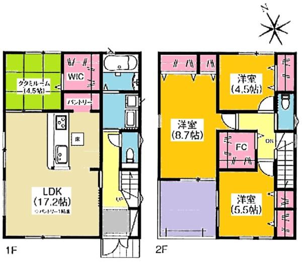 豊明市二村台新築戸建全2棟2号棟