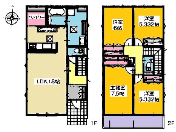 みよし市西陣取山新築戸建全2棟2号棟