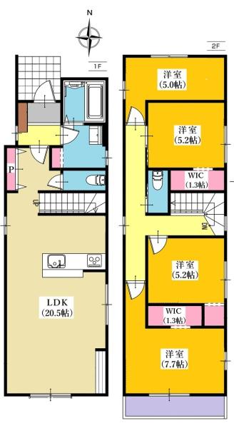 刈谷市中手町新築戸建全2棟1号棟