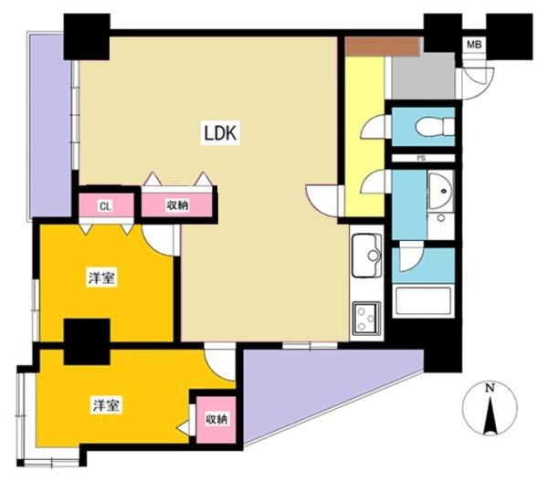 マンション中央