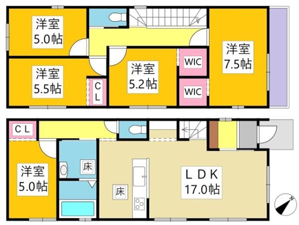 大府市長根町新築戸建全5棟5号棟