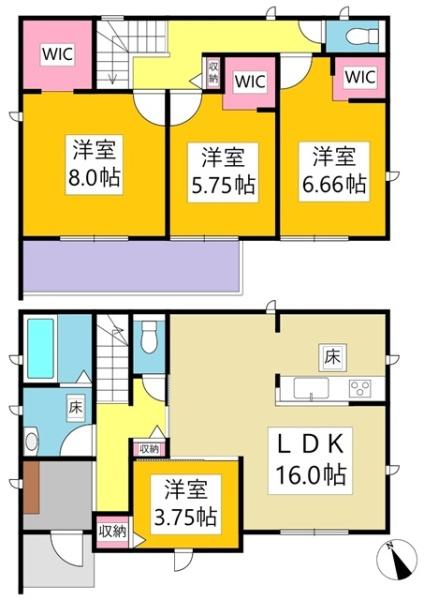豊明市阿野町新築戸建全3棟3号棟