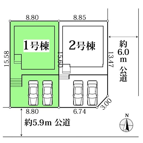 知立市昭和三丁目新築戸建全2棟1号棟