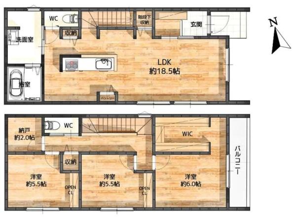 岡崎市上佐々木町新築戸建全5棟B号棟