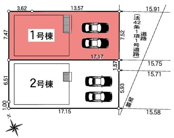 岡崎市矢作町新築戸建全2棟1号棟
