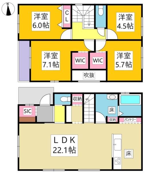 岡崎市上里新築戸建全3棟1号棟