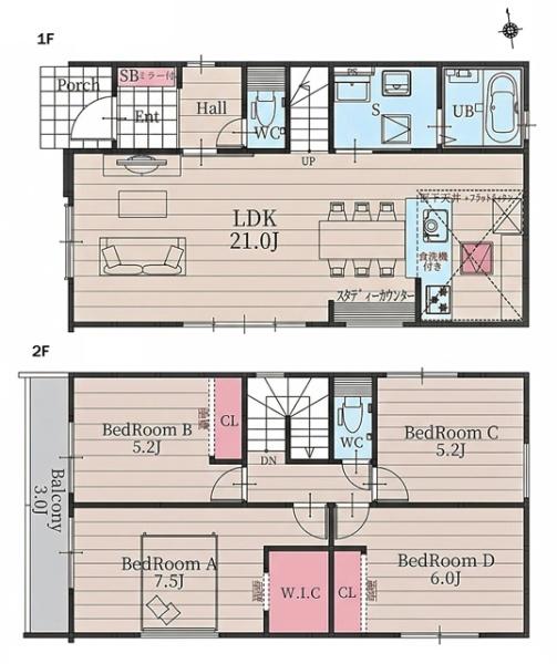 刈谷市高津波町新築戸建全3棟3号棟