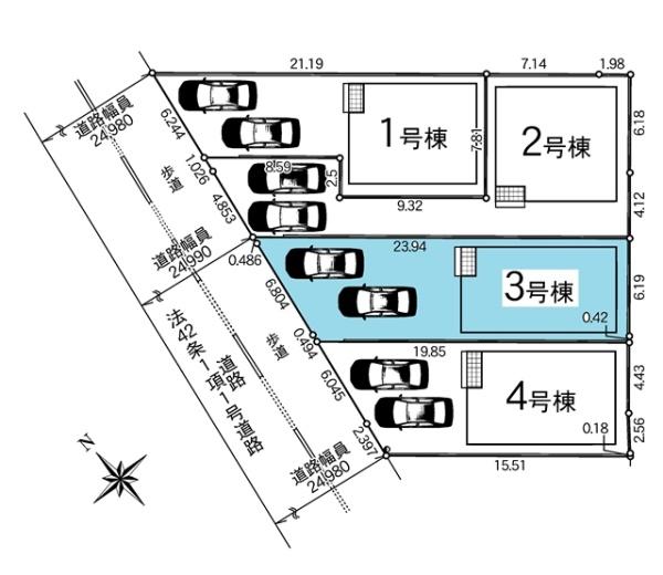 豊田市朝日町新築戸建全4棟3号棟