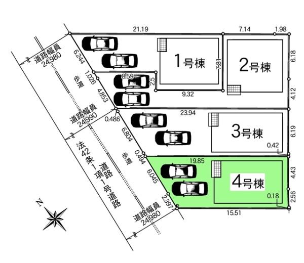 豊田市朝日町新築戸建全4棟4号棟