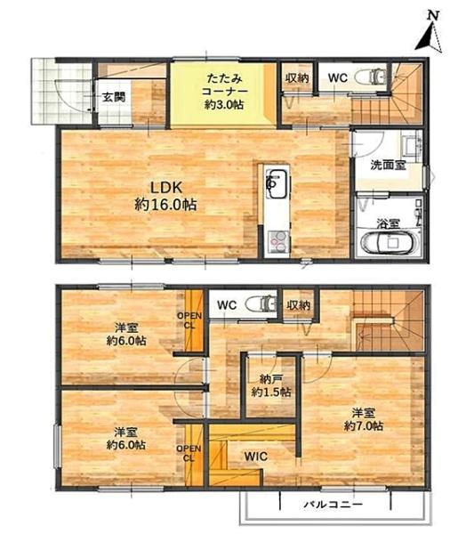 岡崎市矢作町新築戸建全3棟B棟