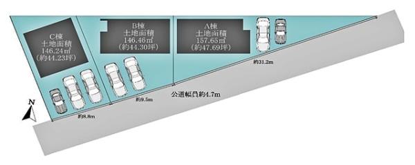 岡崎市矢作町新築戸建全3棟B棟