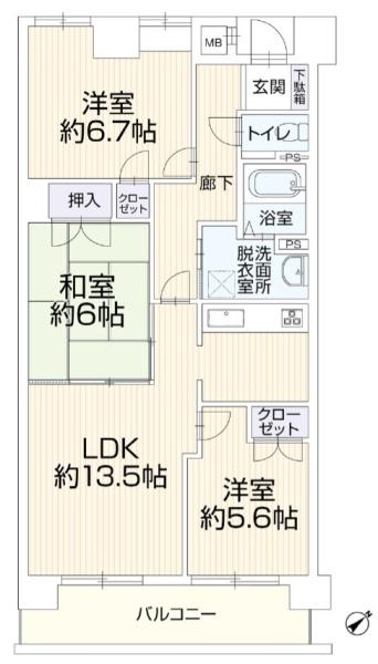 エクセレンス前後　A棟