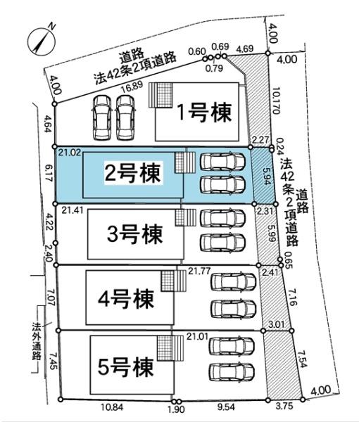 大府市朝日町新築戸建全5棟2号棟